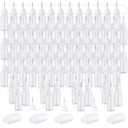 Zhehao 100 Pcs 10 ML Narrow Tip Applicator Bottle Mini Needle Tip Glue Bottle Applicator Precision Translucent Glue for Alcohol Ink DIY Quilling Acrylic Painting(White)