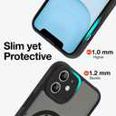 OOK Magnetic for iPhone 11 Case [Compatible with MagSafe] Black Wild Flower Slim Translucent Matte Case for iPhone 11 Case Camera Lens Protection Scratch-Resistant Cover, Black Wild Flower (6.1")