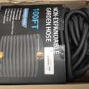 Garden Hose 100FT, Non-Expanding Lightweight Water Hose With 10-Function Nozzle, Leak-Proof, No-Knot, Easy to Carry and store, Wear-Resistant, Sturdy, 3/4GHT, Designed for Garden, Yard, Outdoor