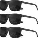 KALIYADI Polarized Sunglasses for Men and Women, Men's Sun Glasses with UV Protection for Driving Fishing Golf (Pack of 3)