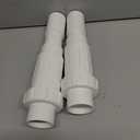 LESSO 1 1/4" PVC Repair Coupling, PVC Pipe Repair 1-1/4 inch Kit for Broken or Cracked In-Ground Pipe Fittings Waterproof Durable, SCH40 White (2 Sets)
