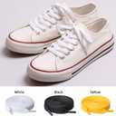 3 x UpUGo 3 Pair Flat Shoe laces, 5/16" Wide Shoelaces for Athletic Running Sneakers Shoes Boot Strings (40", White Black Yellow)