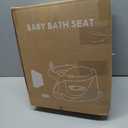 Baby Bath Seat for Babies 6 Months & Up - Bathtub Seats for Babies Sitting Up with Rinse Cup, Non-Slip, Comfortable, Infant Bath Essentials, Gray (Grey)