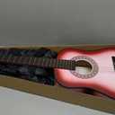 ADM Beginner Acoustic Classical Guitar 34 Inch Nylon Strings Wooden Guitar Bundle Kit for Kid Boy Girl Student Youth Guitarra Online Lessons with Gig Bag, Strap, Tuner, Strings, Picks, Pink