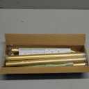 Gold Curtain Rod, Room Darkening Rods for Windows 28 to 48 Inches(2.3-4Ft), Wrap Around Curtain Rods, Heavy Duty Blackout Drapery, Modern Decorative Window Treatment Rod, Gold