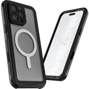Ghostek Nautical Waterproof Apple iPhone 16 Pro Max Case - Screen and Camera Protector, MagSafe Compatible, Rugged Heavy Duty Cover (6.9 Inch, Clear)