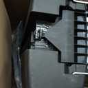 simplehuman 50 Liter / 13 Gallon Semi-Round Kitchen Step Trash Can with Secure Slide Lock, Black Plastic