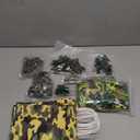 Blueweenly 166 Pieces Army Party Favors Includes Camouflage Keychain Wristband Parachute Tank Plane Military Soldier Toy Camo Bag for Boys Camo Military Birthday Party Supplies Decorations Fillers