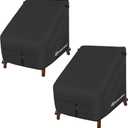 Porch Shield Waterproof Patio Chair Cover 2 Pack 30W x 33D x 34H in, Black
