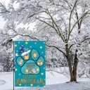 2 x Happy Hanukkah Garden Flag Dog paw Hat Dreidel Menorah Yard Flag 12x18 Inch Double Sided Small Chanukah Mini Yard Outdoor Outside Holiday Party Decoration