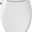 Brondell Bidet Toilet Seat Non-Electric Swash Ecoseat, Fits Elongated Toilets, White - Dual Nozzle System, Ambient Water Temperature - Bidet with Easy Installation, White