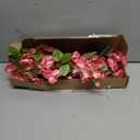 2 Pcs Fake Hibiscus Flowers Artificial Hanging Flowers Plants Outdoors Realistic UV Resistant Spring Summer Decor Red Pink Silk Faux Hibiscus Flower Trailing Vines for Front Door Porch Outside