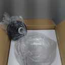 MEXO Industrial Semi Flush Mount Ceiling Light, Modern Clear Glass Light Fixture Farmhouse 10" Close to Ceiling Lights in Black Finish for Hallway Bedroom, Kitchen Entryway Cafe Bar Porch