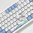 KBDiy Ocean Whale KOA Profile Keycaps 75 Percent,Dye-Sublimation PBT Blue Cute Custom Keyboard Keycap,135 Key Cap Set for Cherry Gateron MX Switches Mechanical Keyboards