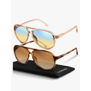 livho Trendy Polarized Aviator Sunglasses Women Men, Retro Sun Glasses for Women Men 2025, Oversized UV Protection Shades