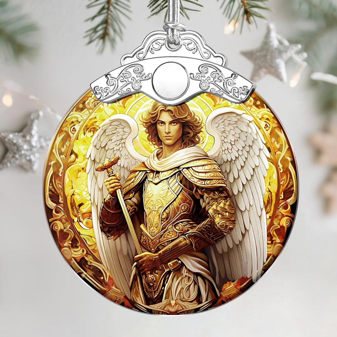 Religious Christmas Ornaments - Archangel Michael Ornament | Christmas Tree Ornament | Xmas Tree Decor - Spiritual Guardian Gift, Holiday Keepsake, Gift Ideas & Holiday Present