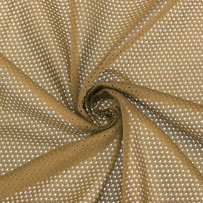 PATIKIL 62 Inch Wide Mesh Fabric Slightly Stretchy, Polyester Micro Mesh Jersey Fabric for Sewing Backpack Pocket and Straps, Netting Clothes, Shopping Bags, Beige Gray 1 Yard