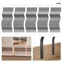 Muzata 50Pack 32''1'' Aluminum Deck Balusters Wavy Deck Railing Metal Spindles with Screws Curved Balusters for Wood and Composite Fencing Facemount Railing WT33