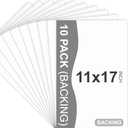 Somime 10 Pack Backing Boards, 11x17 Uncut White Mats Matboards, Acid-Free Backerboards for Art Prints, Ideal for Photos, Pictures, Prints, and Frames