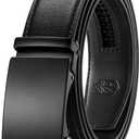 Zitahli Belt Men,Leather Ratchet Belt for Men Dress Casual Every Day with Adjustable Buckle,Trim to Fit For Gift