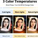 2 x Rechargeable Travel Mirror with Light, LED Makeup Mirror with Lights, Portable Vanity Mirror with 3 Color Lighting, Touch Dimmable Lighted Cosmetic Mirror, Travel Essentials for Women (Pink)