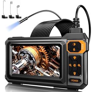 Endoscope Camera with Light, Borescope Inspection Camera 16.5 FT with 4.3 Inch HD Display, 1080P Snake Camera 8 LEDs IP67 Waterproof 1800mAh, for Automotive Pipe Plumbing HVAC Wall Inspection