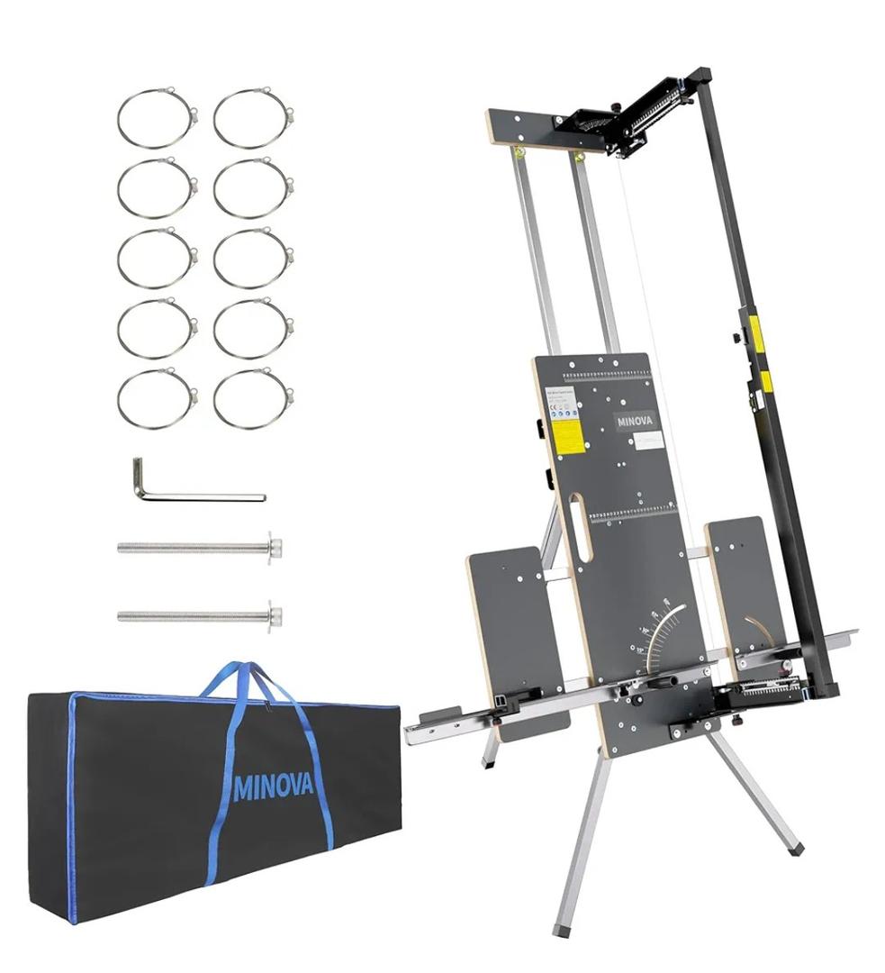 Foldable Foam Cutter Machine, 260W Air Cooled Hot Wire Cutting Tool with 10 Wires, Scaffolding Mount, Carring Bag, Ideal for PE, EPS, XPS, EVA, EPE, PU, KT Board Foam Insulation