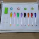 Calendar Whiteboard for Wall, TANKEE 17x13 Inches Whiteboard Calendar Cork Board Combo, Small Magnetic White Board with Wood Framed, Hanging Dry Erase Board for Kitchen Home Office School Planner