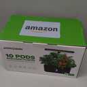 Ahopegarden Indoor Garden Hydroponics Growing System: 10 Pods Plant Germination Kit Herb Vegetable Growth Lamp Countertop with LED Grow Light - Hydrophonic Planter Grower Harvest Lettuce (Black)