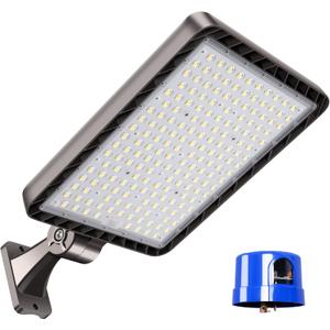ledmo 480W LED Parking Lot Lights,Super Bright 72000LM for Large Area Lighting,IP65 Waterproof LED Street Light with Dusk to Dawn Adjustable Wall Mount Commercial Parking Lot Lights Outdoor, 480W/1 Pack