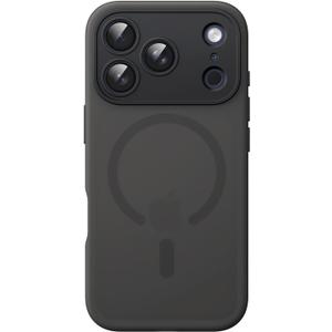 JETech Matte Case for iPhone 17 Pro Max 6.9-Inch Compatible with MagSafe, Camera Lens Full Protection, Shockproof Translucent Frosted TPU Soft Phone Cover, Anti-Fingerprint (Black)