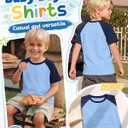 Yooo's Vivi Baby Boys Baseball Shirts | 1-6T, Kids, Raglan Short Sleeve, Tee, Toddler Tops, Crew Neck, Basic, Casual, Summer, Loose Fit, School, Daily Wear, Soft