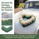 Lurrose Floral Foam Block Heart Shaped Floral Foam Cage with Suction Cup for Fresh or Artificial Flowers, Wedding Party Decorations, Dry and Wet Flower Cage Holder for Arrangement