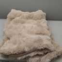 Ultra Soft Cozy Faux Fur Throw Blanket, Fuzzy Plush Thick Bubble Blanket, Oversize Luxury Fluffy Blanket for Couch, Sofa, Bedroom, and Living Room, 50x60 Inches, Light Brown