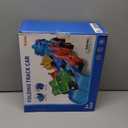 10 in 1 Dinosaur Truck Toys for Kids Toddlers Boys 3-5 4-8, Dino Carrier Truck with Foldable Track, Spray, Light & Sounds and 9 Dino Cars, Birthday Gifts for Kids Boys Girls 3 4 5 6 7 8 Year Old