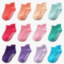 Non Slip Grip Ankle Baby Socks 12 Pack for Toddler Boys and Girls Kids Infant Baby Cute Cotton Socks