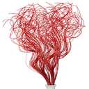 Syhood 36 Pieces Red Glitter Curly Ting Ting Branches Christmas Branches Vase Filler Artificial Curly Twigs for Christmas Tree Garland Wreath Decoration, Craft Vases Home Garden Decoration