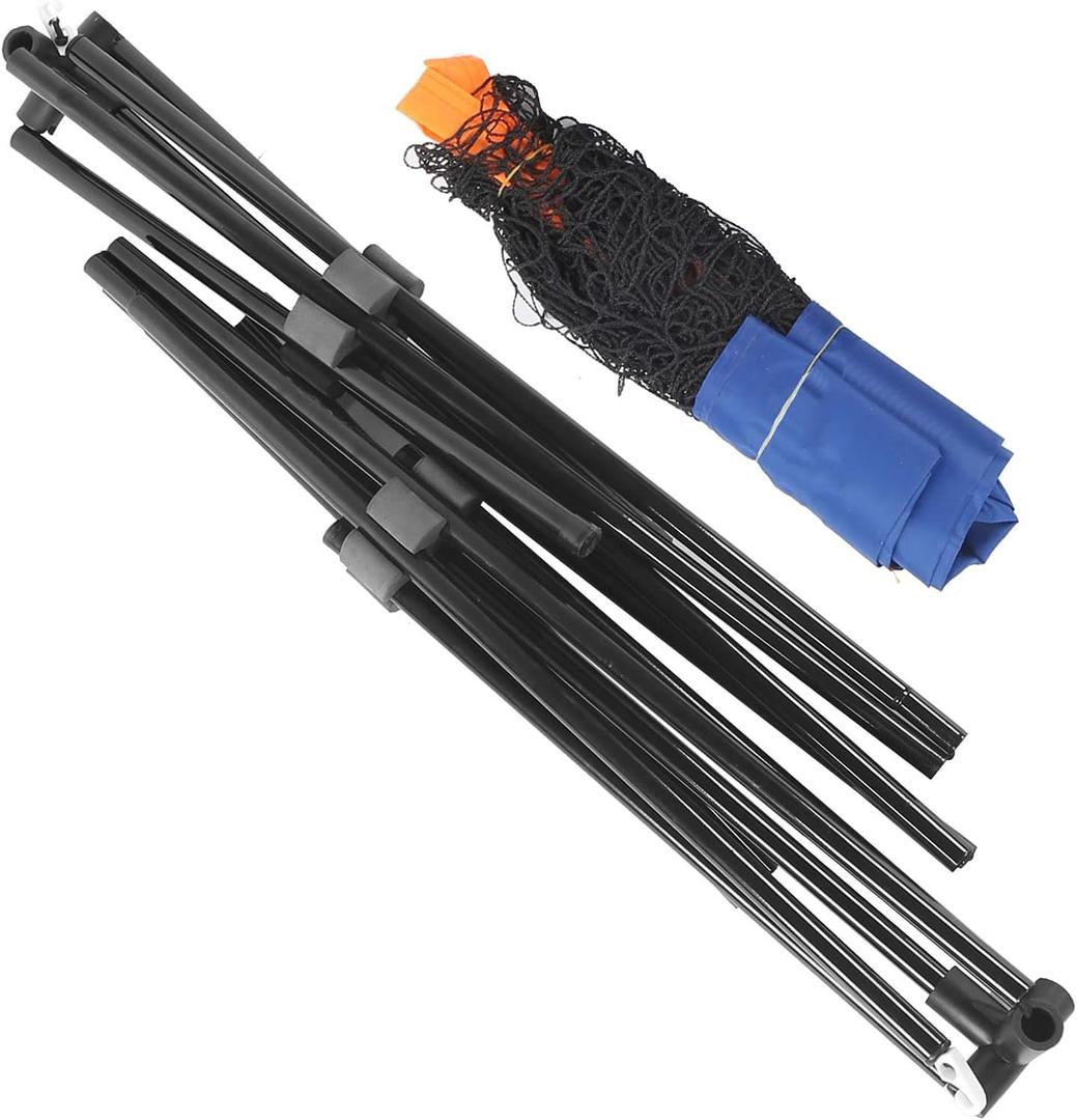 Badminton Net Rack, Good Durability Adjustable Height Tennis Net for Parties for Family Vacations for Camping (4.1 Meters)