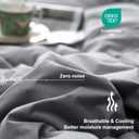 MEELUS Lightweight Comforter Cooling Grey, All Season Duvet Insert Breathable King Size Summer Bedding, Soft Microfiber Cool Down Alternative Quilt with Corner Tabs, 102x90 inch