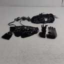 Newcotte 5 Pcs Women Halloween Spider Costume Accessory Spider Web Dress Poncho Cape Hair Hoop Stockings Lace Mask Choker