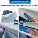 Foam Fish Ruler with Adhesive Backing, EVA Fish Ruler for Boat Accessories Marine Fishing Measuring Tool, Fish Measuring Tape for Kayak, Fishing Boat, Cooler Ruler (40" Fish Ruler)