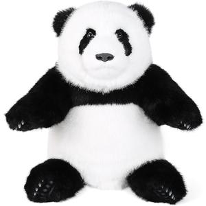 Cute Weighted Panda Stuffed Animal - Panda Plush Gifts Stuff, Hugging Weighted Stuffed Animals for Adults & Kids, 15 Inches 5 Lbs Plush Toys for Girls, Faux Fur (Menglan(5 Months Old))