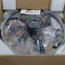 Ceiling Fans with Lights,23.7" Flush Mount Ceiling Fan with Light and Remote,Reversible,3 CCT,6 speeds,Dimmable,Noiseless,Low Profile Black Ceiling Fan for Bedroom, Kitchen,Living Room