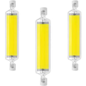 R7S 78mm LED Bulbs 3 Pack Dimmable 15W(Equivalent to 150W Halogen Replacement)Cool White 6000K R7S COB LED Bulbs J-Type 120V T3 R7s Base Double Ended Flood Light for Work Lamp Base Tube Work Lighting