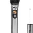PYLE Portable UHF Wireless Microphone System - Professional Battery Operated Handheld Dynamic Unidirectional Cordless Microphone Transmitter Set w/Adapter Receiver, for PA Karaoke DJ Party - PDWMU105