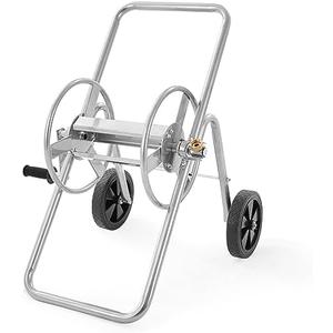 VEVOR Hose Reel Cart, Hold Up to 175 ft of 5/8’’ Hose (Hose Not Included), Garden Water Hose Carts Mobile Tools with Wheels, Heavy Duty Powder-coated Steel Outdoor Planting for Garden, Yard, Lawn