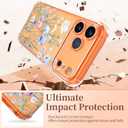 for iPhone 17 Pro Case with Screen Protector [Full Camera Protection] Flower Pattern Design,Clear Soft Shockproof Floral Phone Cover for Women Girls 2025 6.3"(Oriental Lily)