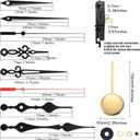 Hicarer Quartz Pendulum Trigger Clock Movement Chime Westminster Melody Mechanism Clock Kit with 3 Pairs of Hands