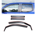 Visor Rain Guards Compatible with 2024 2025 Toyota Tacoma Front and Rear In-Channel Window Visors Wind Deflectors Weather Shield Tacoma 5 Seats Double Cab 4PCS Accessories (Not for 24+ TRD OR)