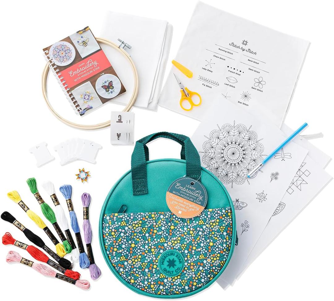 Learn Embroidery Stitch by Stitch with Missouri Star Kit, Blue